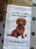 Dachshund Red Towel