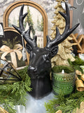 Resin Black Deer Head