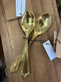 5" Embossed Brass Spoons