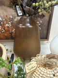 Amber Brown Glass Vase