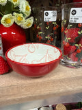 4" Stoneware Bowl with Cherry Pattern