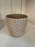 Small Embossed Terracotta Planter