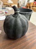 8" Black Terracotta Pumpkin
