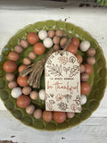 36" Fall Bead Garland With Tag