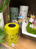 Metal Solar Lanterns W/ Flower Cut-outs