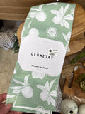Geometry Summer Limes Tea Towel