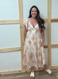 FLORAL CAP SLEEVE DRESS