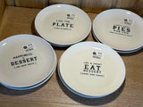 6" Stoneware Plate with Saying