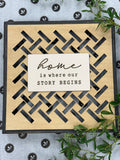 Home Is Where 12" Sign