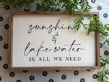 Sunshine And Lake Water Sign
