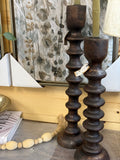 21"x5" Mango Hand Carved Taper Holder