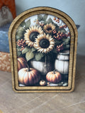 Arch Sunflower Barrel Art