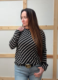 Striped Ribbed Long Sleeve Top
