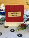 5" America Sign On Base