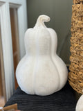 7" White Terracotta Gourd