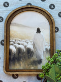 11" Arch Jesus Sheep Art