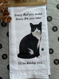 Black & White Cat Towel