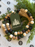 36" Wood Bead Christmas Garland