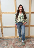 High Rise Straight Cuffed Jeans