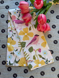Geometry Summer Songbirds Tea Towel