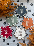 5" Hello Fall Leaf