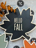 5" Hello Fall Leaf
