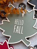 5" Hello Fall Leaf