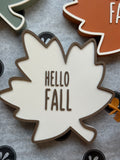 5" Hello Fall Leaf