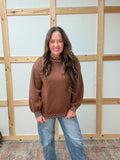 Dot Mock Neck Sweatshirt