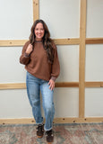 Dot Mock Neck Sweatshirt