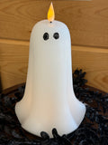 Large Ghost Led Candle with Timer - 8.5" Tall
