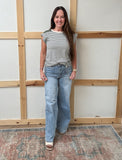 High Rise Wide Leg with Patch Pockets