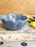 Blue Glazed Flower Bowl