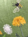 12 X 20 Green Flowers & Bees Pillow