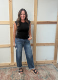 Flower Patch Crop Barrel Jeans
