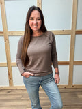 Exposed Stitch Top