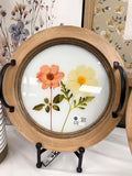 Wood & Glass Flower Tray