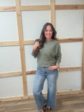 Mid Rise Wide Cropped Jeans