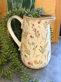 Summer Floral Pitcher Vase