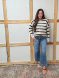 High Rise Cropped Wide Leg Pants With Patch Pocket