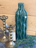 Green Ripple Vase