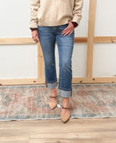 Mid Rise Straight Leg With Cuff