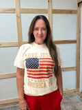 Love Jesus & America Too Tee