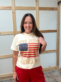 Love Jesus & America Too Tee