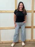 High Rise Wide Crop Jeans
