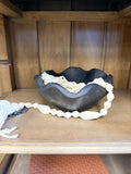 Wavy Black Teak Bowl