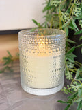 4" LED Beaded Glass Candle