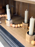 Wood Garland Candle Holder