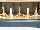 Wood Garland Candle Holder