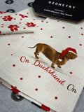 Geometry Dachshund Dash Luxe Towel